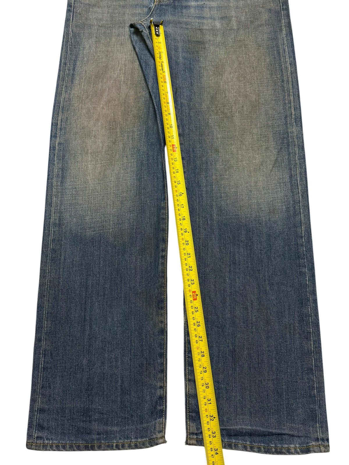 Uniqlo Vintage Y2K Japanese Uniqlo Blue Mud Wash Wide Leg Loose Fit Size US 38 / EU 54 - 10 Thumbnail