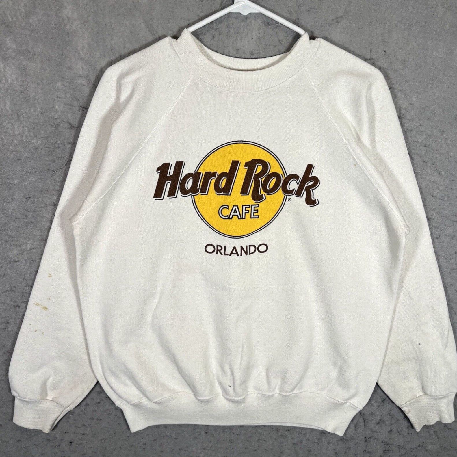 Vintage 90s Hard Rock shops Cafe London Sweatshirt Crewneck Pullover Mens L Graphic