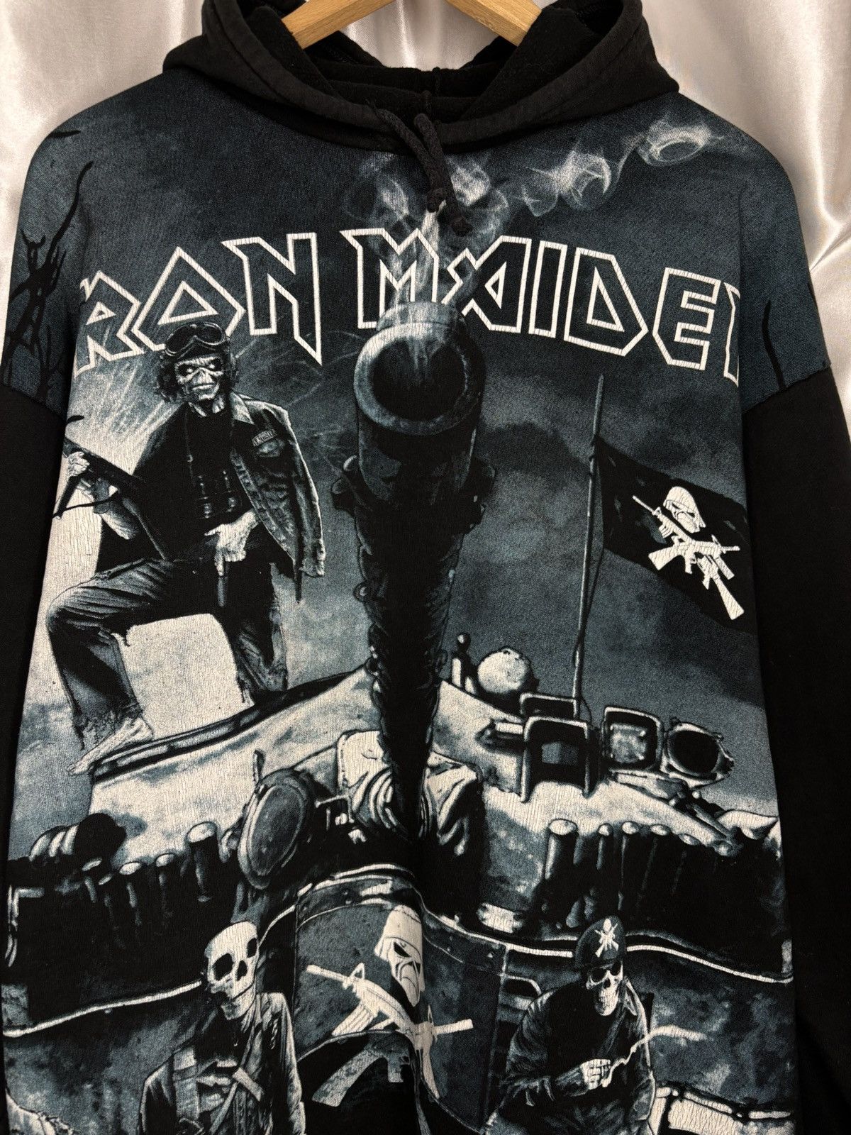 Iron Maiden × Vintage vintage hoodie iron maiden heavy metal band hoodie 00s y2k Size US M / EU 48-50 / 2 - 2 Thumbnail