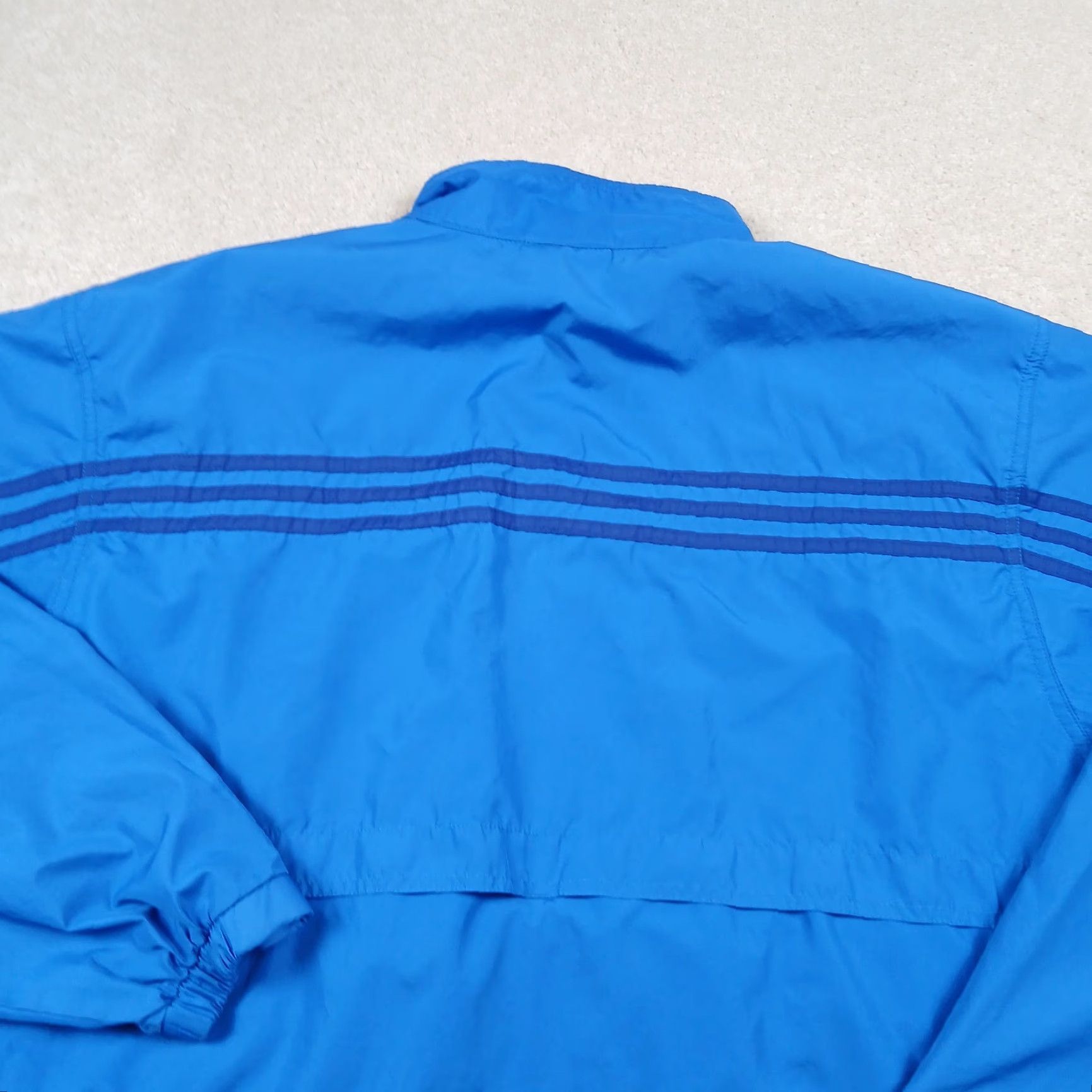 Adidas VINTAGE adidas Anorak Windbreaker Jacket Mens XL Blue Y2K Three Stripes Size US XL / EU 56 / 4 - 3 Thumbnail
