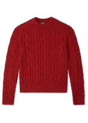 Tom Ford o1loc1c0724 KCL002 Crewneck Sweater in Red Size US M / EU 48-50 / 2 - 1 Thumbnail