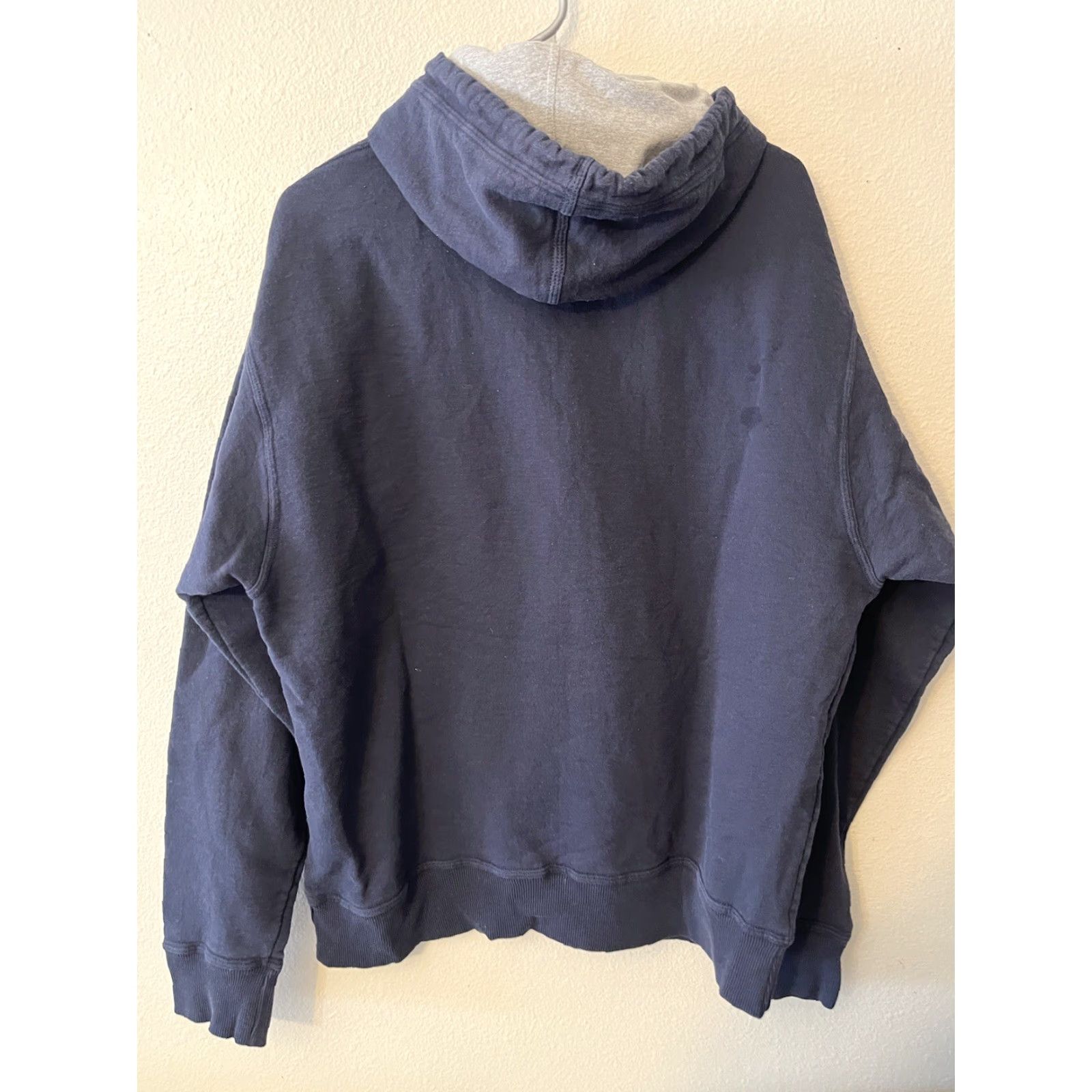 Champion Champion Hoodie Mens Size Large Long Sleeve Tee Shirt Navy Blue Spell Out Athletic Logo Hooded Sports Size US L / EU 52-54 / 3 - 3 Thumbnail