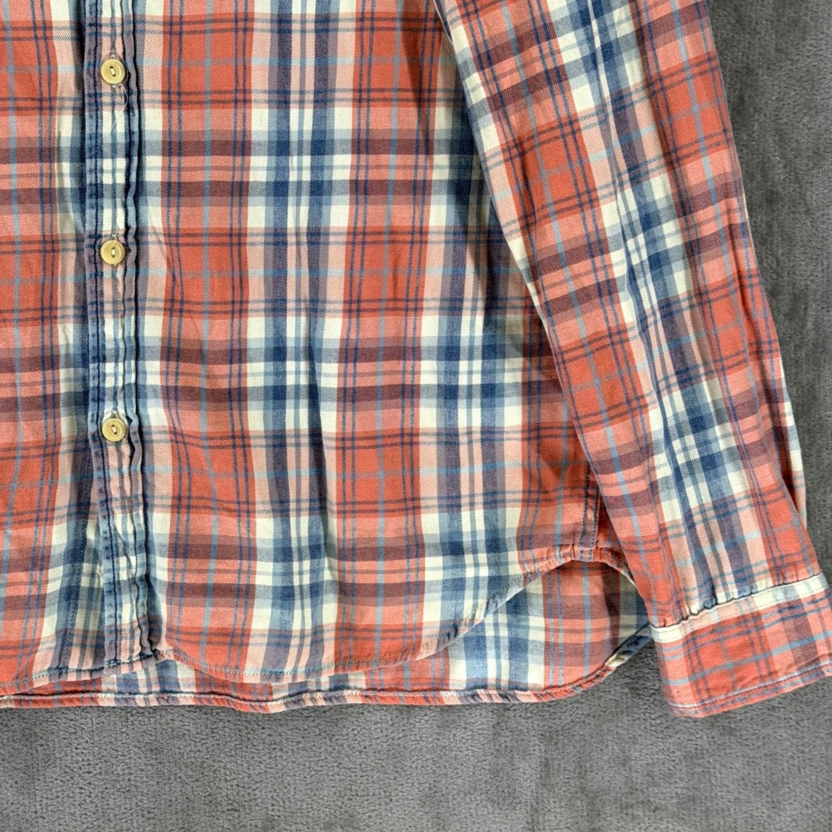 Vintage Denim & Supply Ralph Lauren Mens XL Plaid Button-Down Shirt Red Blue Cotton Size US XL / EU 56 / 4 - 3 Thumbnail