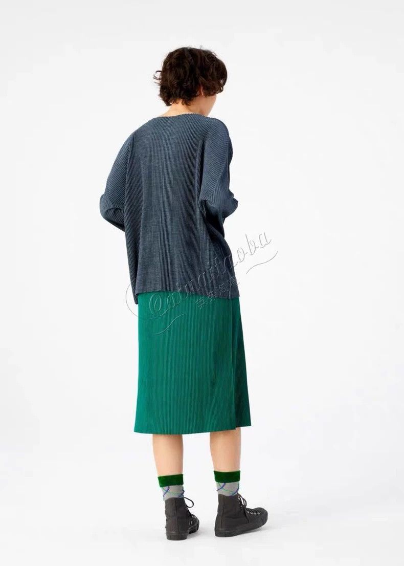 Issey Miyake Issey Miyake size:one size Green pleated skirt Size 26" / US 2 / IT 38 - 6 Thumbnail