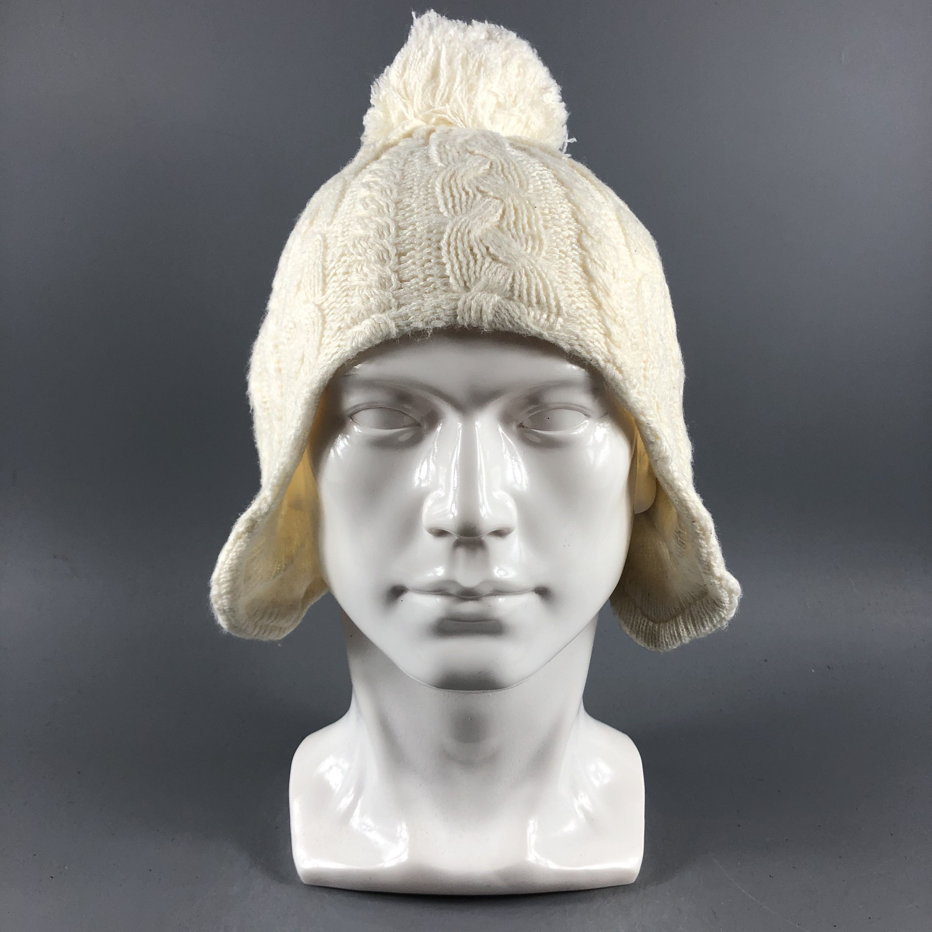Cherokee × Vintage Cherokee Ear Flap Hat Pom Pom Beanie Snow Hat Snow Cap -D240 Size ONE SIZE - 1 Thumbnail