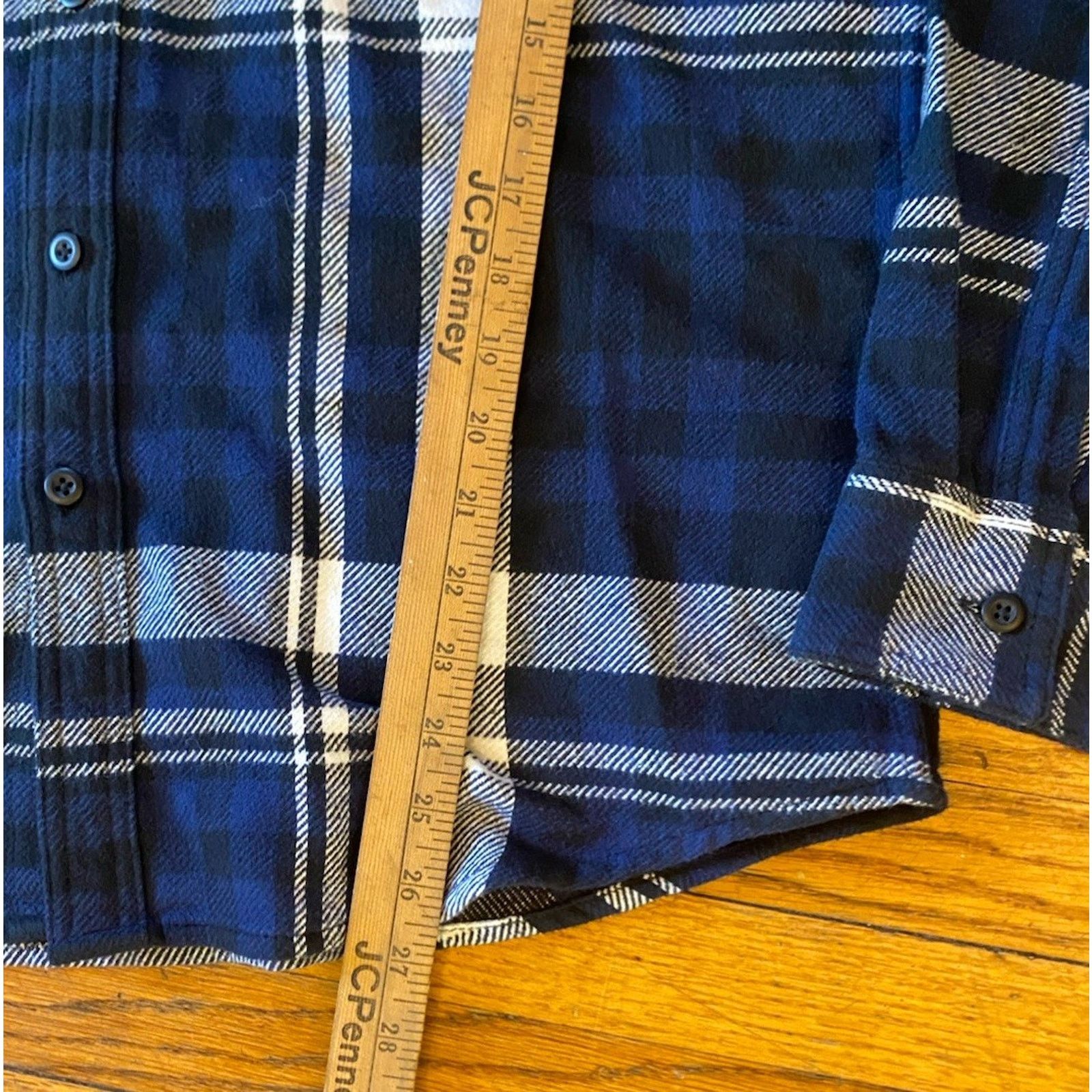 American Eagle Outfitters American Eagle Shirt Mens M Blue Flannel Detachable Hood Size US M / EU 48-50 / 2 - 8 Thumbnail