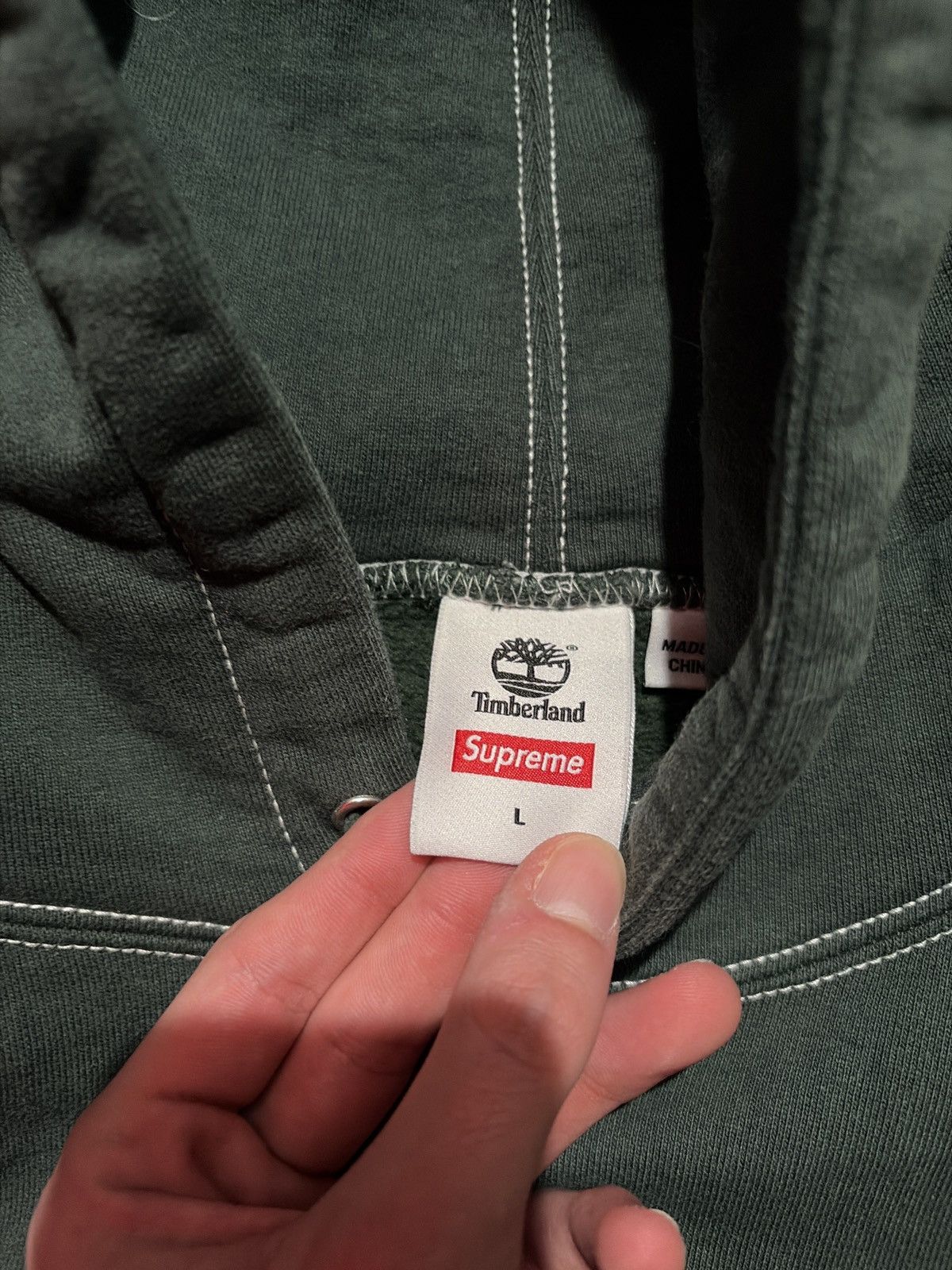 Supreme × Timberland Supreme Timberland Hoodie Green Size US L / EU 52-54 / 3 - 3 Thumbnail