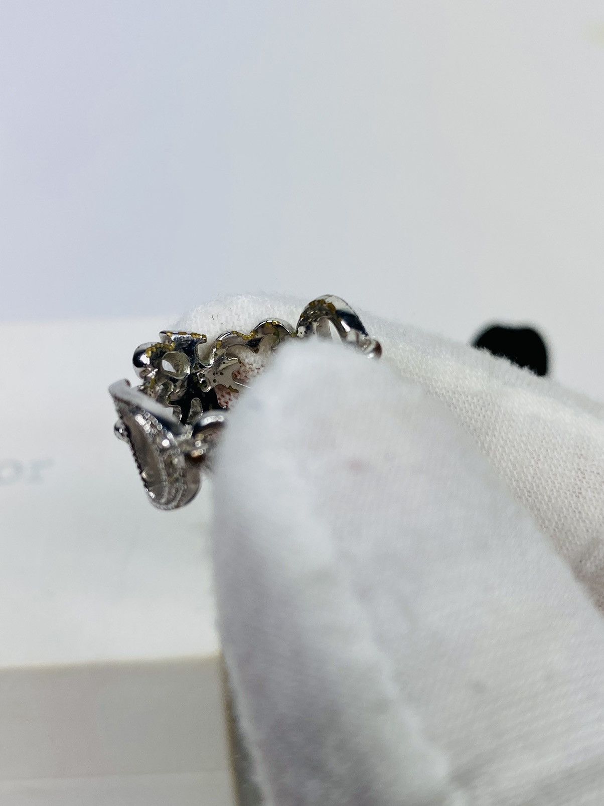 Dior Dior Encrusted Logo Ring size 5 Size ONE SIZE - 6 Thumbnail