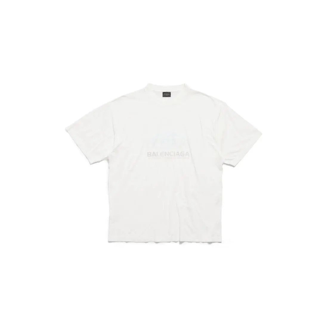 Balenciaga o1mt1gz0125 Surfer T-Shirt Medium Fit in White Size M / US 6-8 / IT 42-44 - 2 Thumbnail