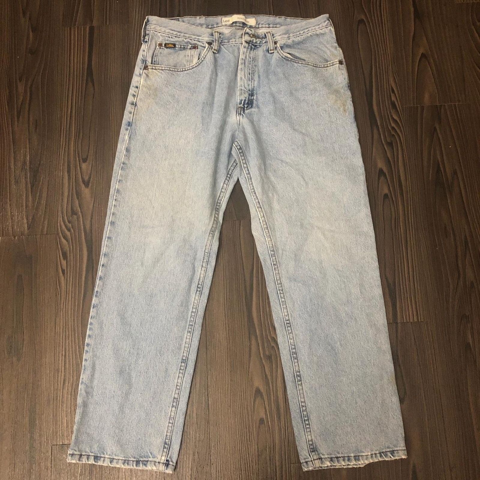 Lee Men’s Distressed Lee Denim Jeans | 36x29 Size US 36 / EU 52 - 2 Thumbnail