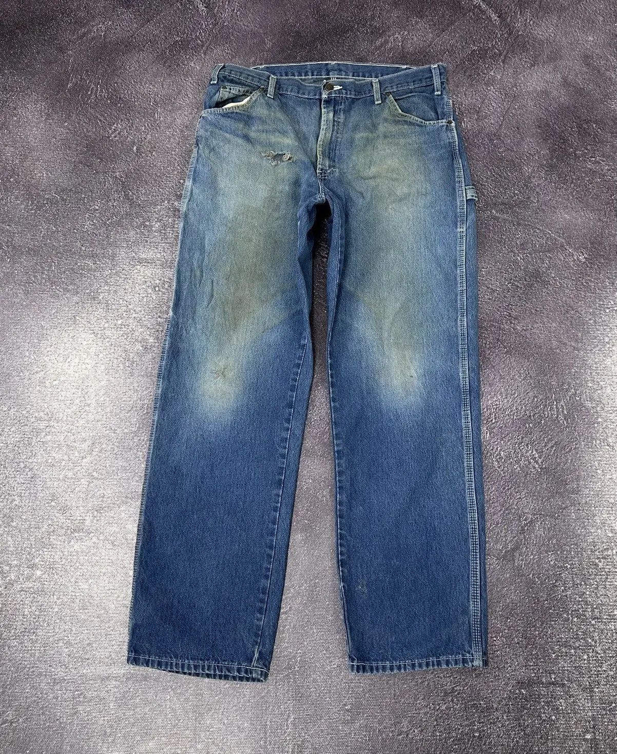 Dickies × Vintage Vintage Dickies Faded Blue Denim Skate Hype Baggy Jeans Size US 36 / EU 52 - 2 Thumbnail