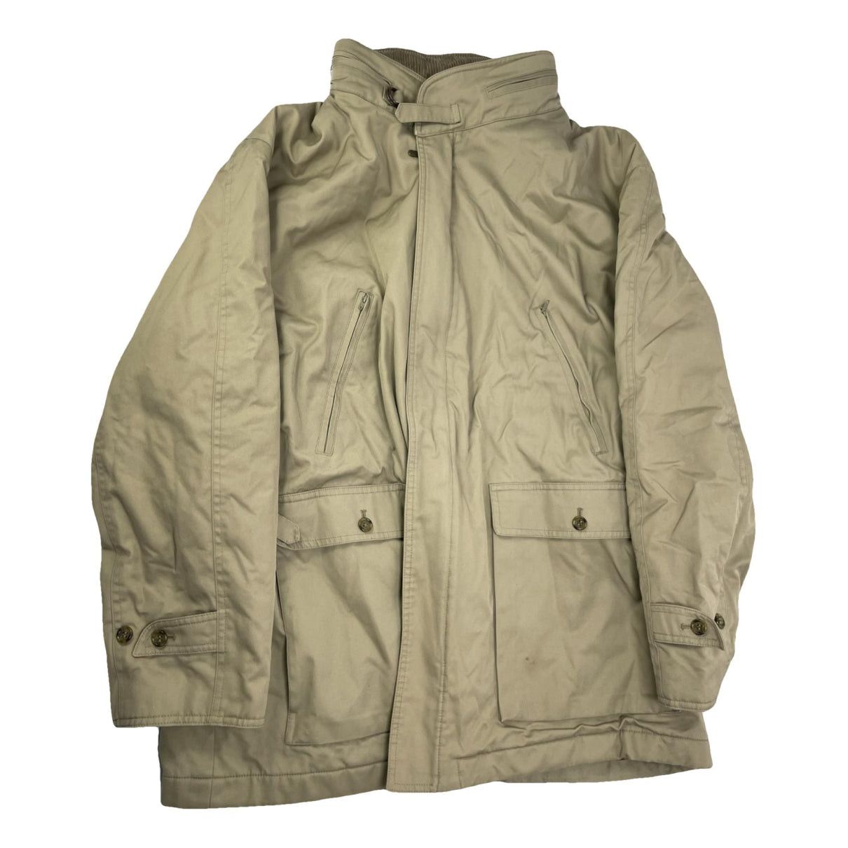 Burberry Beige Cotton Coat Size L / US 10 / IT 46 - 1 Thumbnail
