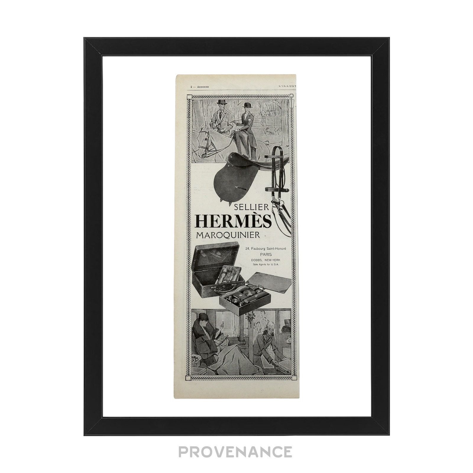 Hermes 🔴 Hermes Antique Vintage Newsprint Ad - SELLIER MAROQUINIER Size ONE SIZE - 1 Thumbnail