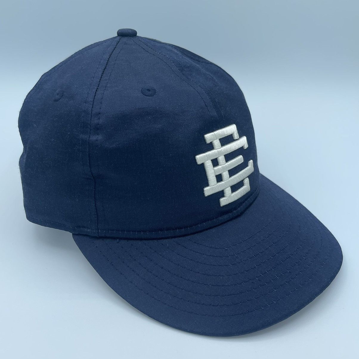 1/4 • Eric Emanuel Embroidered Fitted Hat Navy Soft Pink