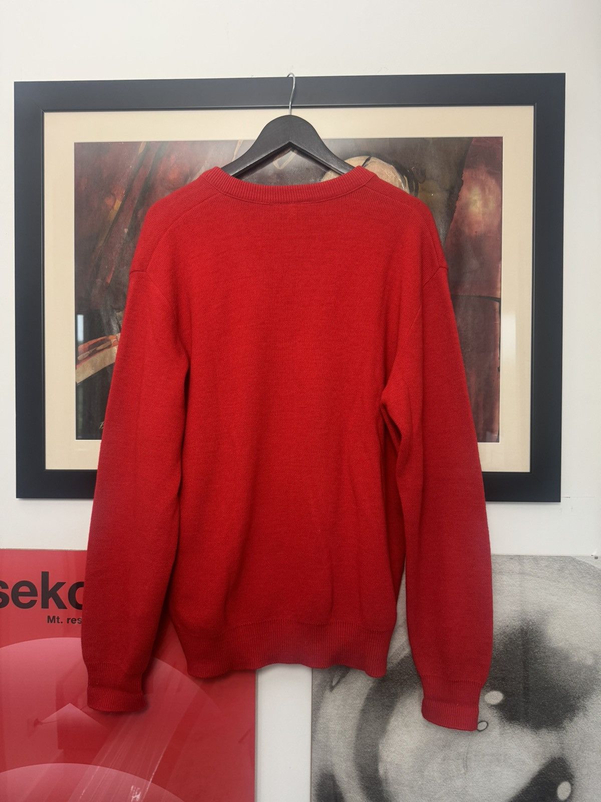 Lacoste Lacoste Vintage Sweater Knit Casual Red White 90s Hype Rare Size US L / EU 52-54 / 3 - 2 Thumbnail
