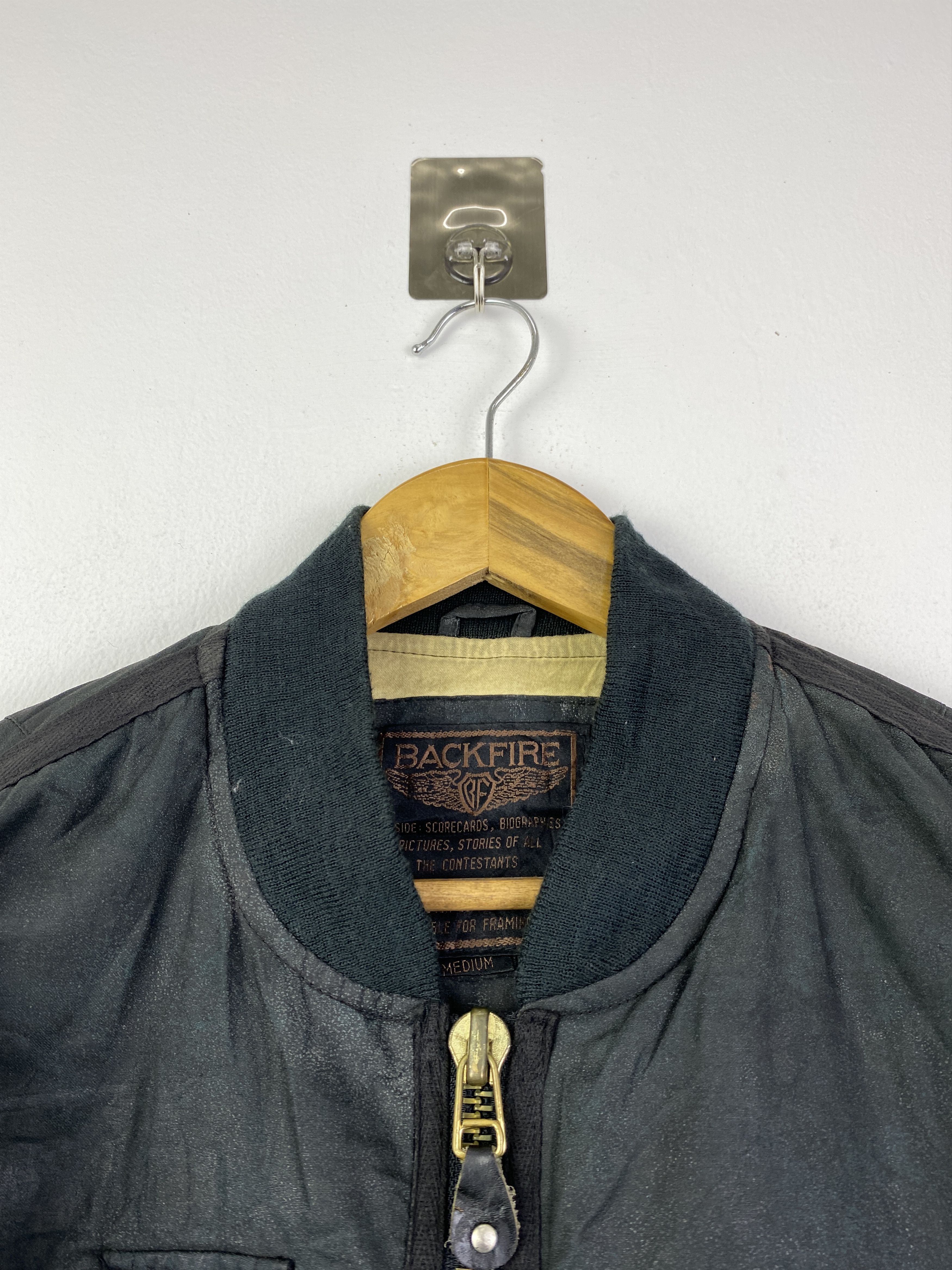 Other Vintage 80s Backfire Flying Zipper Bomber Jacket J0082 Size US M / EU 48-50 / 2 - 9 Thumbnail
