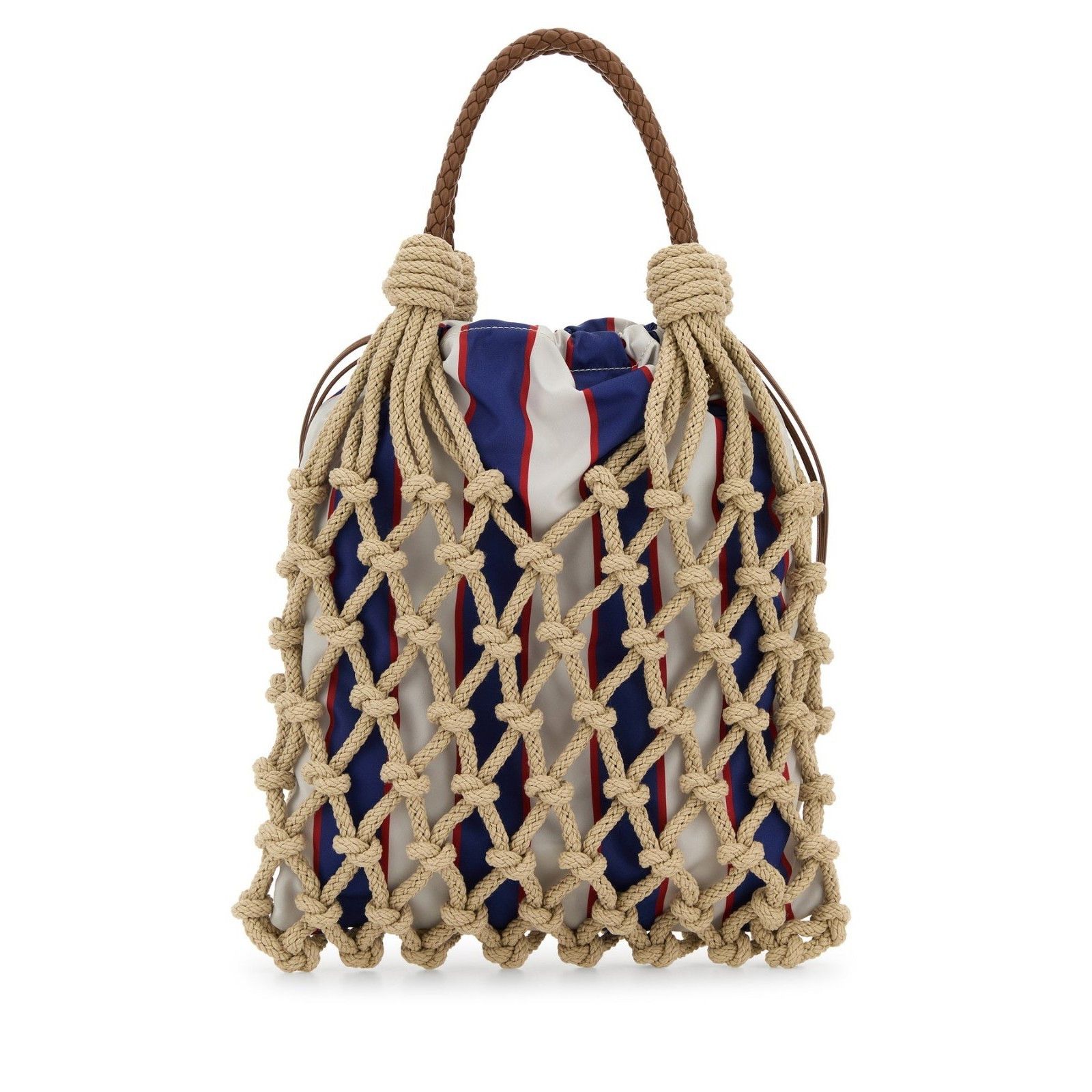 Prada PRADA Basket Beige Mesh Crochet Top Handle Bag New & Authent Size ONE SIZE - 3 Thumbnail