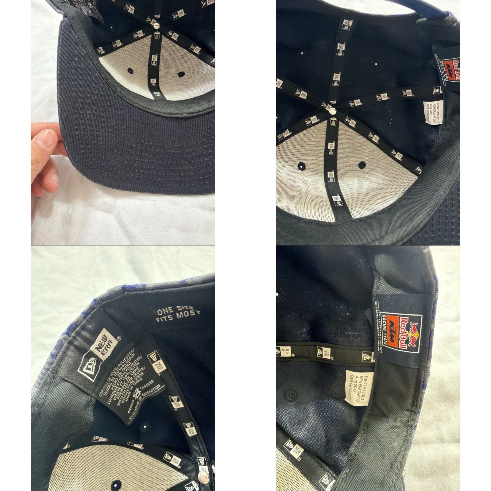 New Era VINTAGE? New Era RedBull KTM Racing Team Camp SnapBack Baseball Hat Blue Orange Stains Size ONE SIZE - 10 Thumbnail