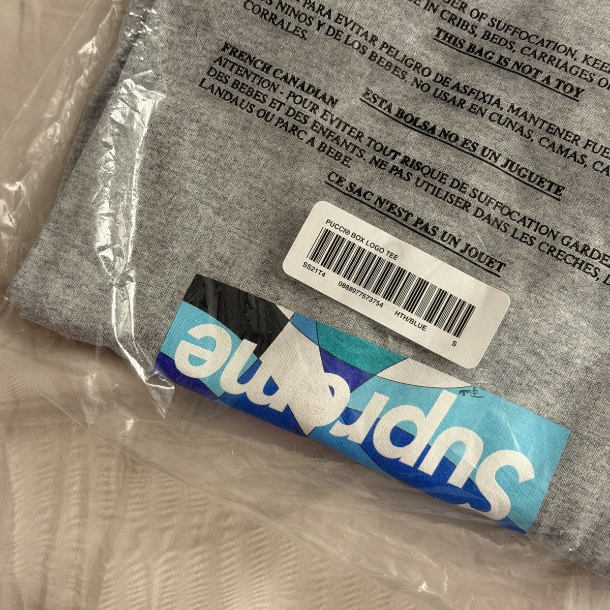 Supreme SEALED Supreme x Emilio Pucci Box Logo Bogo Tee Blue Size US S / EU 44-46 / 1 - 4 Thumbnail
