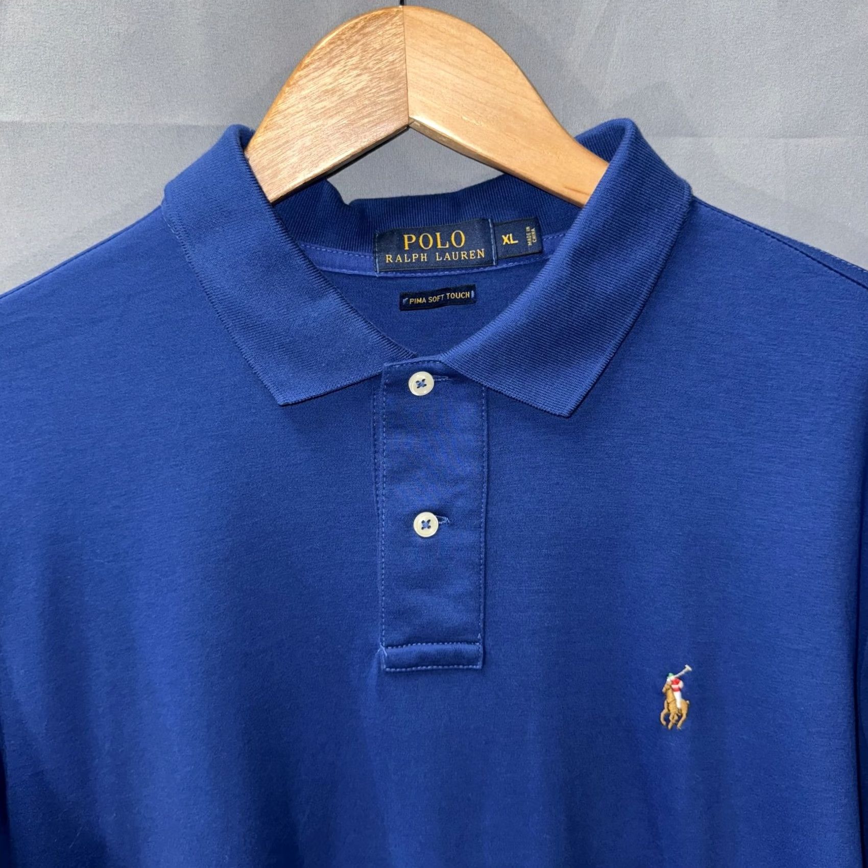 Polo Ralph Lauren VINTAGE Polo Ralph Lauren Polo Shirt Mens XL Classic Fit Pima Soft Touch Embroidered Size US XL / EU 56 / 4 - 3 Thumbnail