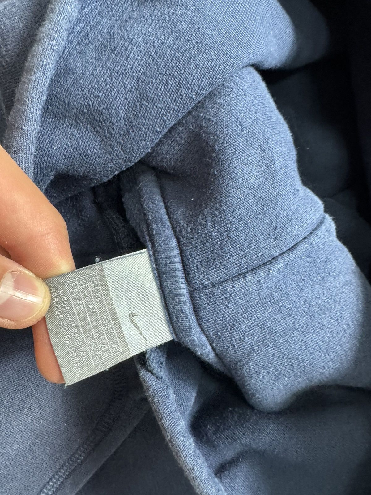 Nike Nike Vintage Hoodie Blue Gray Tag Swoosh Drill Size US XL / EU 56 / 4 - 5 Thumbnail
