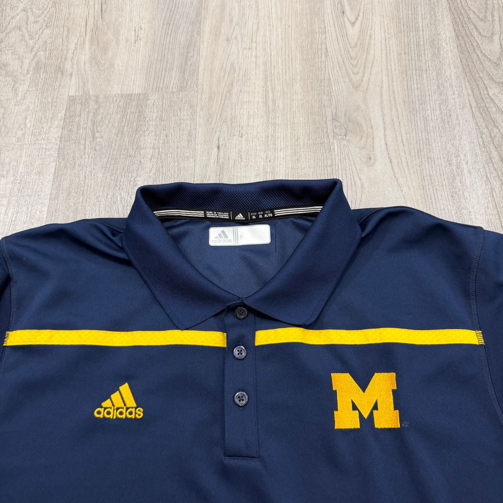 Adidas Adidas Michigan Wolverines Polo Shirt Men's XL Blue Size US XL / EU 56 / 4 - 3 Thumbnail
