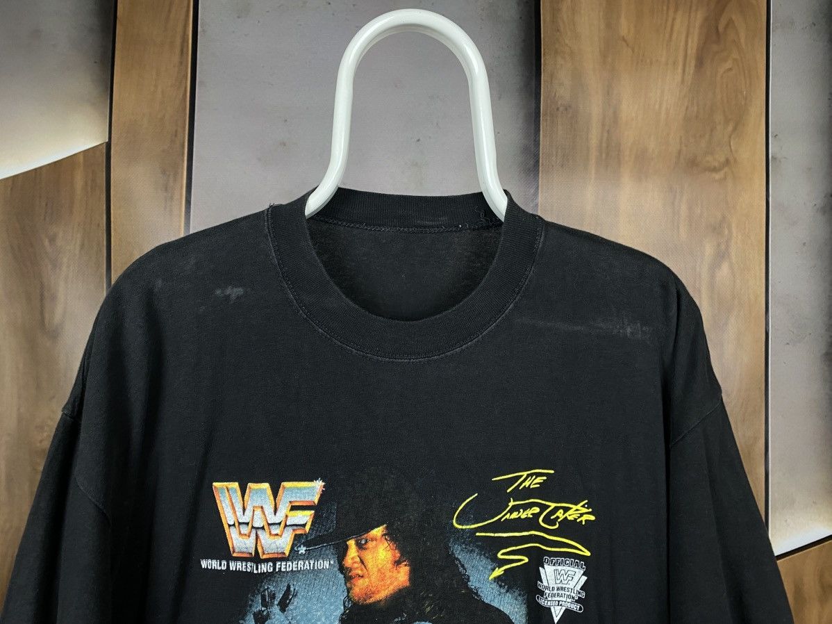WWF ⚰️Vintage 1992 T-Shirt Undertaker WWE WWF Wrestling Tee⚰️ Size US XL / EU 56 / 4 - 5 Thumbnail