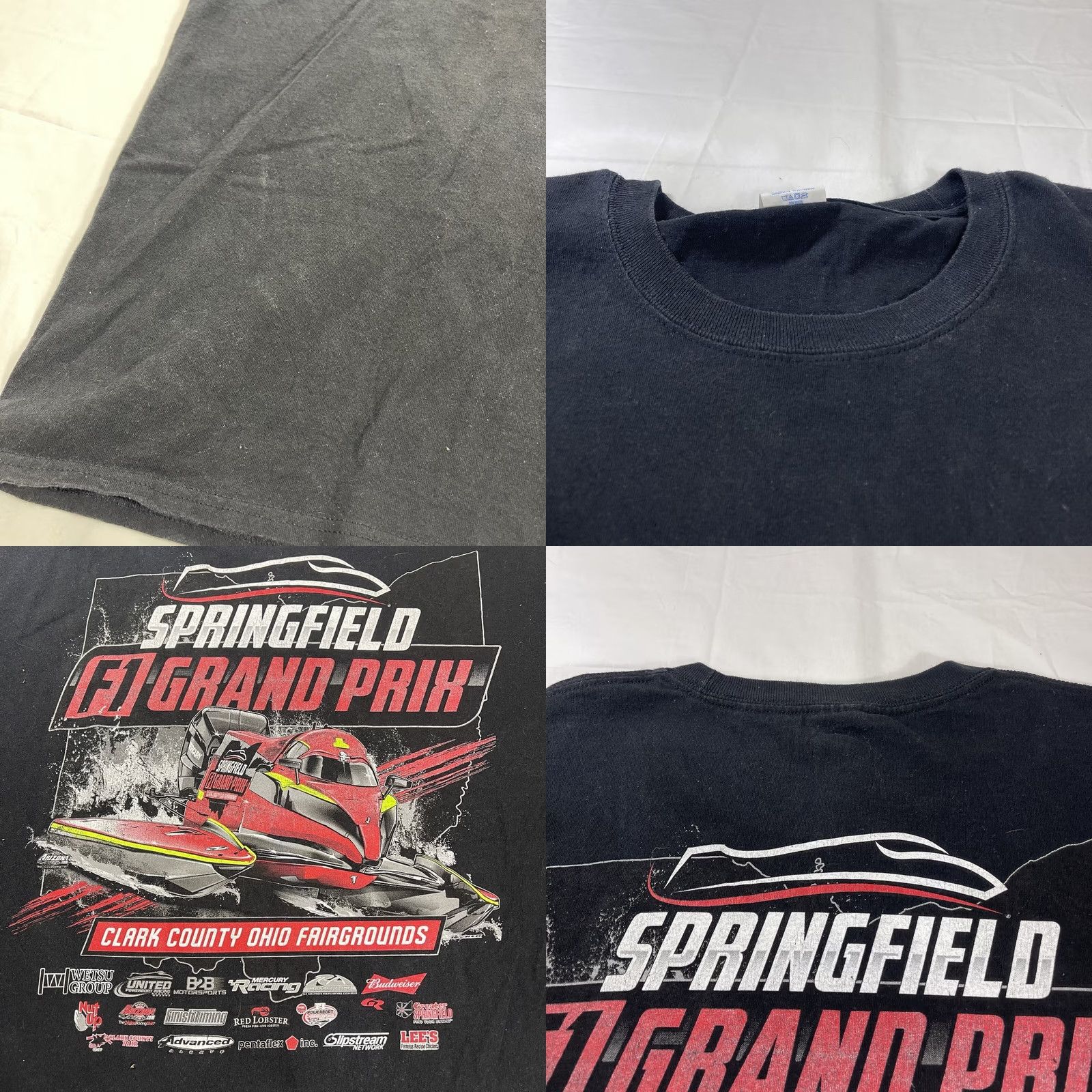 Vintage Powerboat Men's 3XL T-Shirt Port and Company Black Crew Neck Short Sleeve Logo USA 90s Mens Size US XXL / EU 58 / 5 - 9 Thumbnail