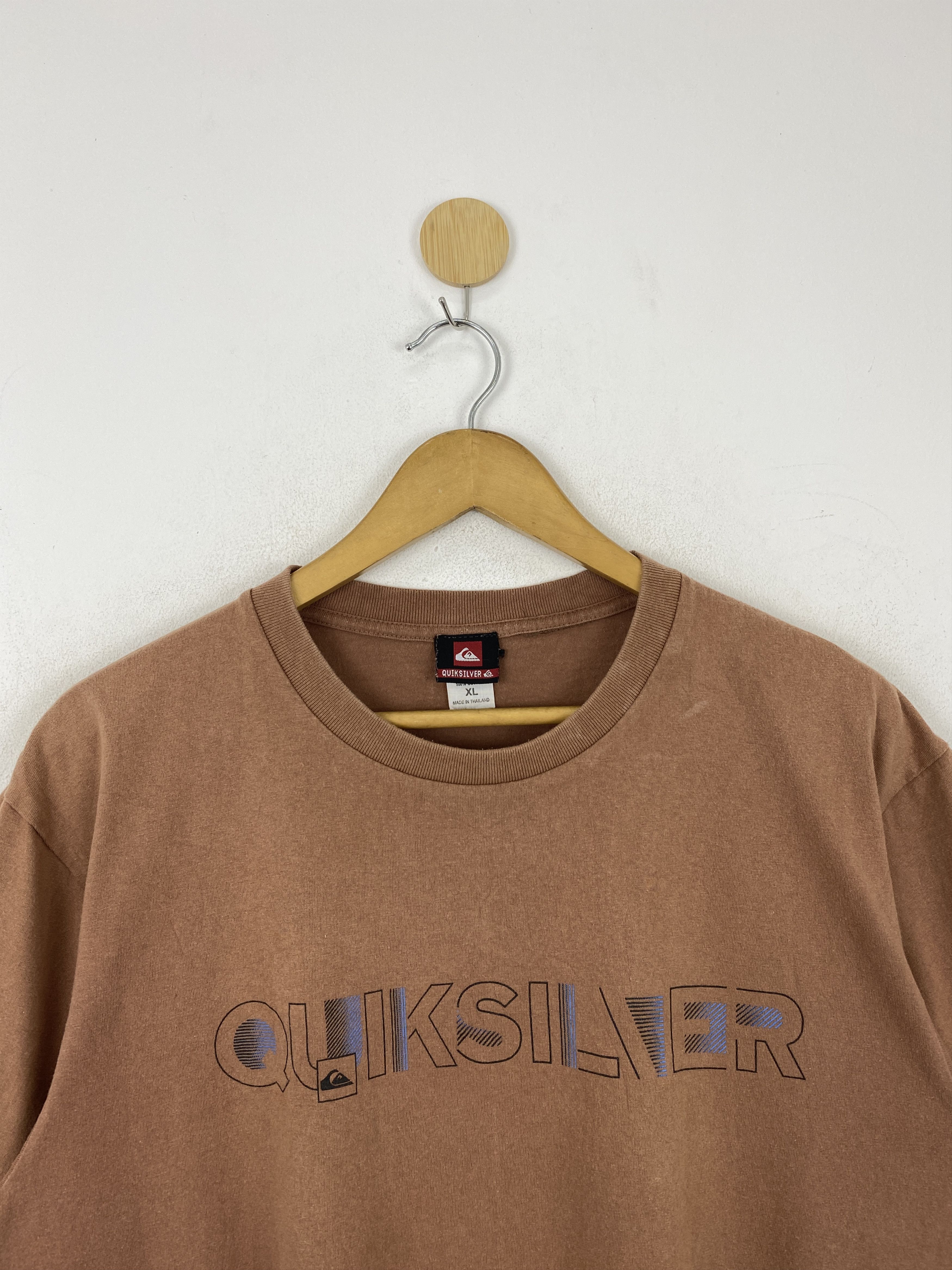 Quiksilver × Vintage 90s Vintage Sun Faded Quiksilver Surfing Spellout Tee TA0660 Size US XL / EU 56 / 4 - 4 Thumbnail
