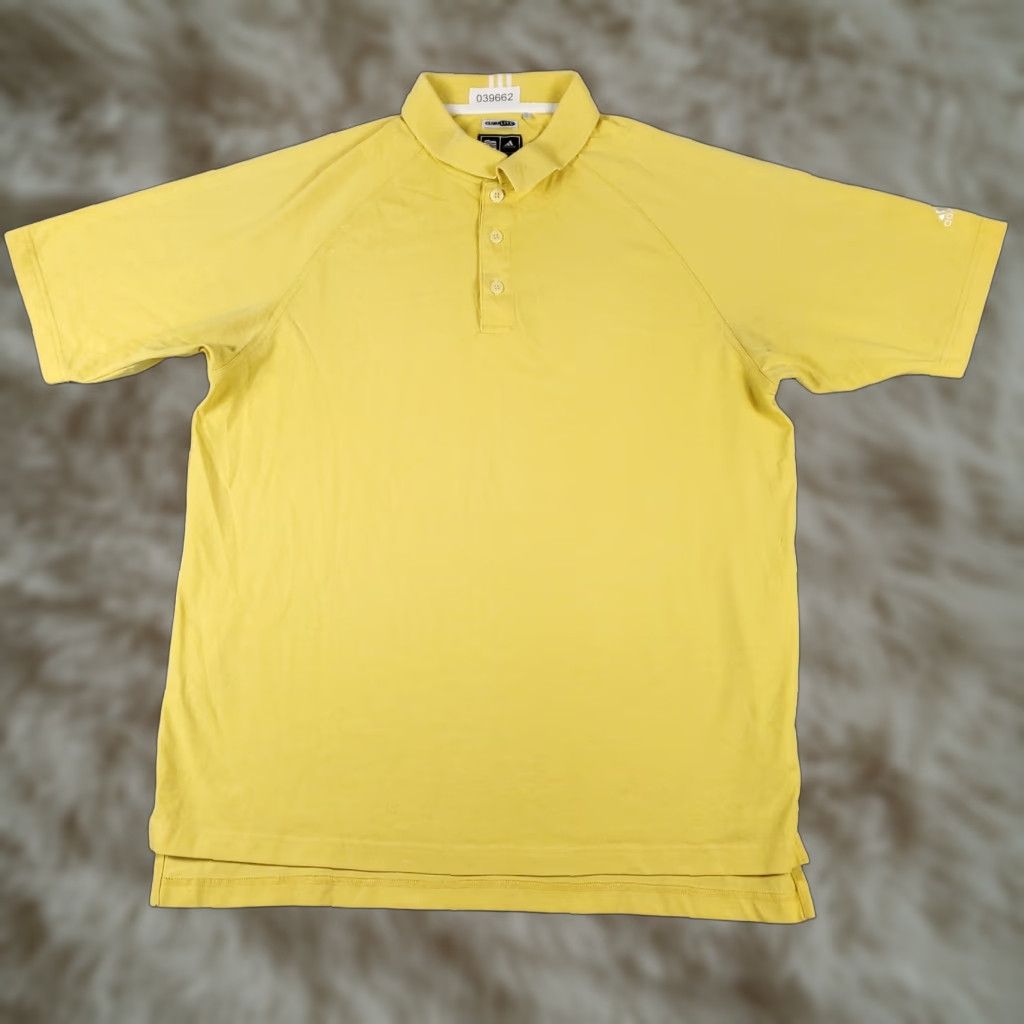 Adidas Adidas Polo Shirt Mens M Yellow Cotton Short Sleeve Button Collar Logo Classic Sports Polo Mens Medium Yellow Adidas Shirt Size US M / EU 48-50 / 2 - 1 Thumbnail