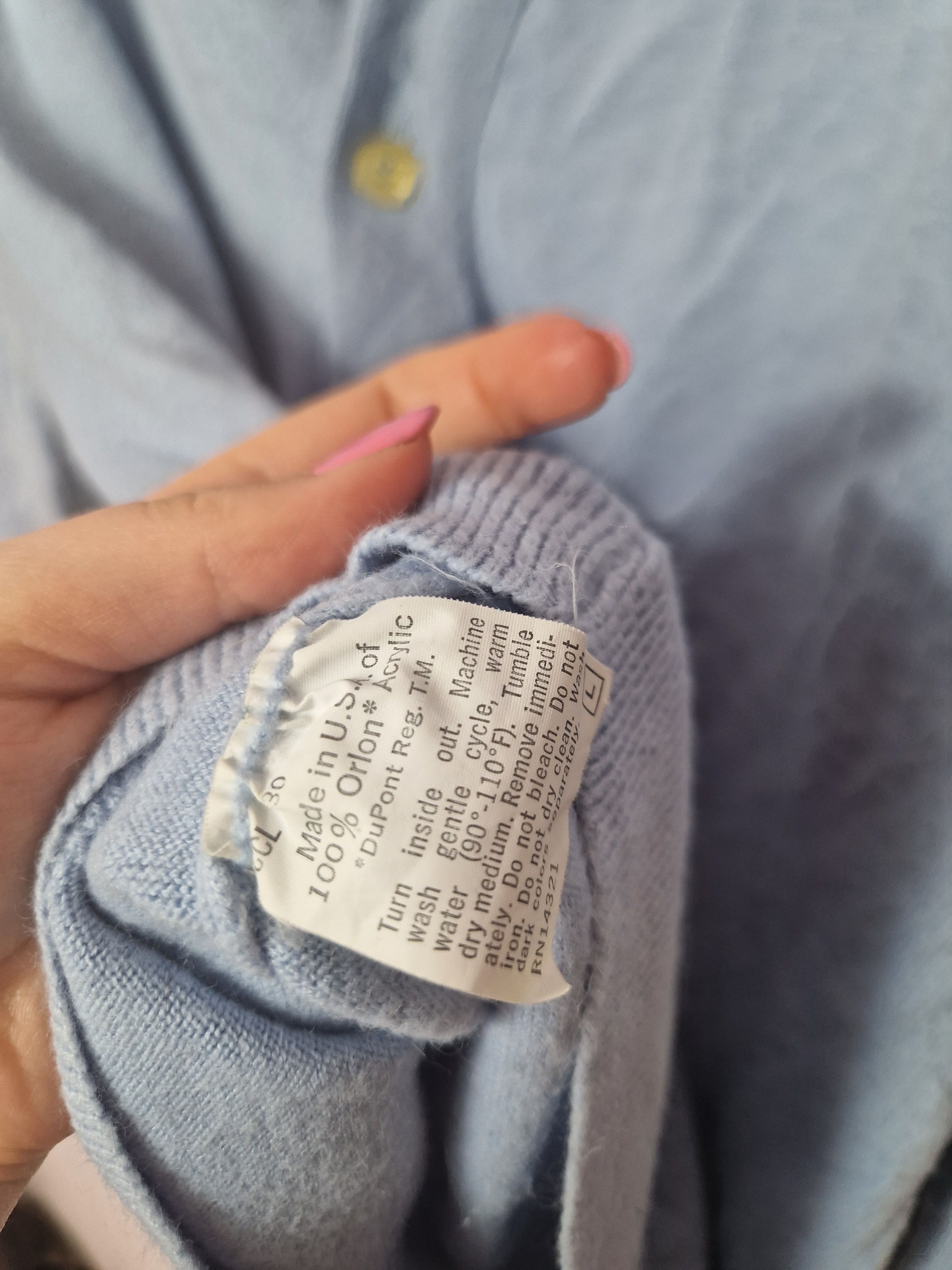Dior × Hedi Slimane Dior vintage baby blue cardigan Size US XL / EU 56 / 4 - 5 Thumbnail