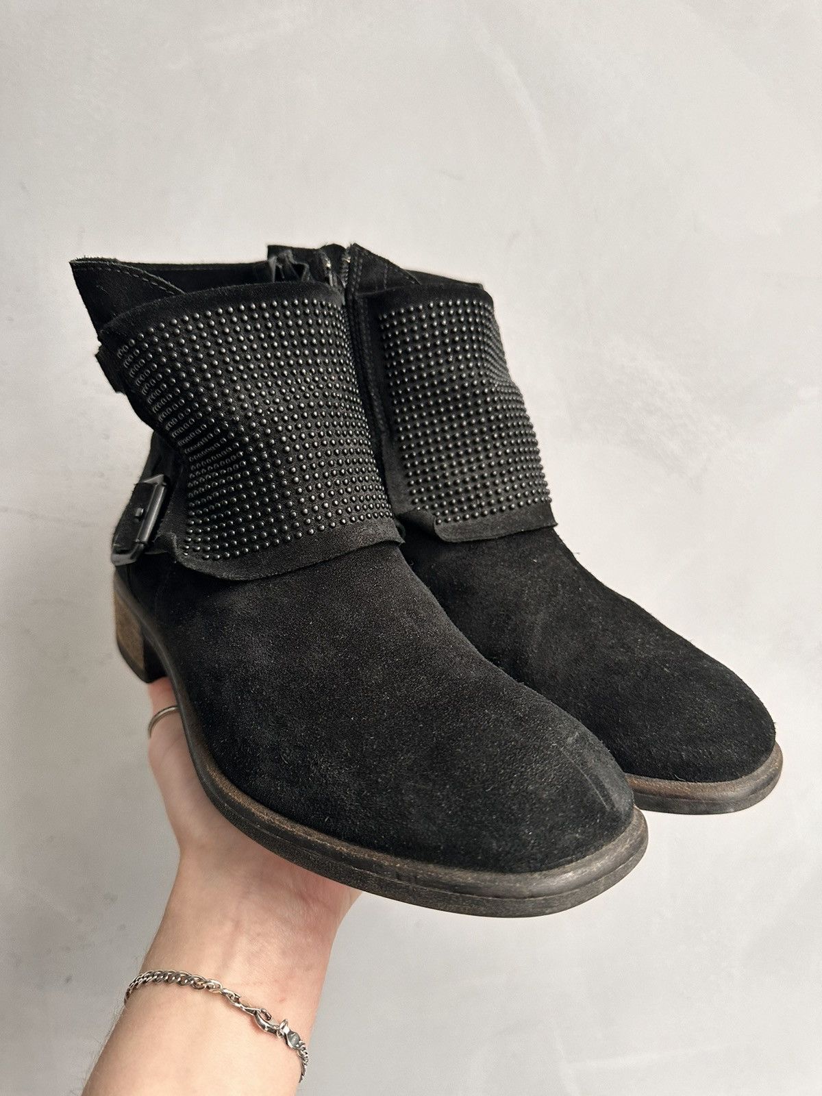 A.S.98 Leather Vintage New Rock Metal Zip AS 99 Bikkembergs Japan Size US 7 / EU 40 - 3 Thumbnail