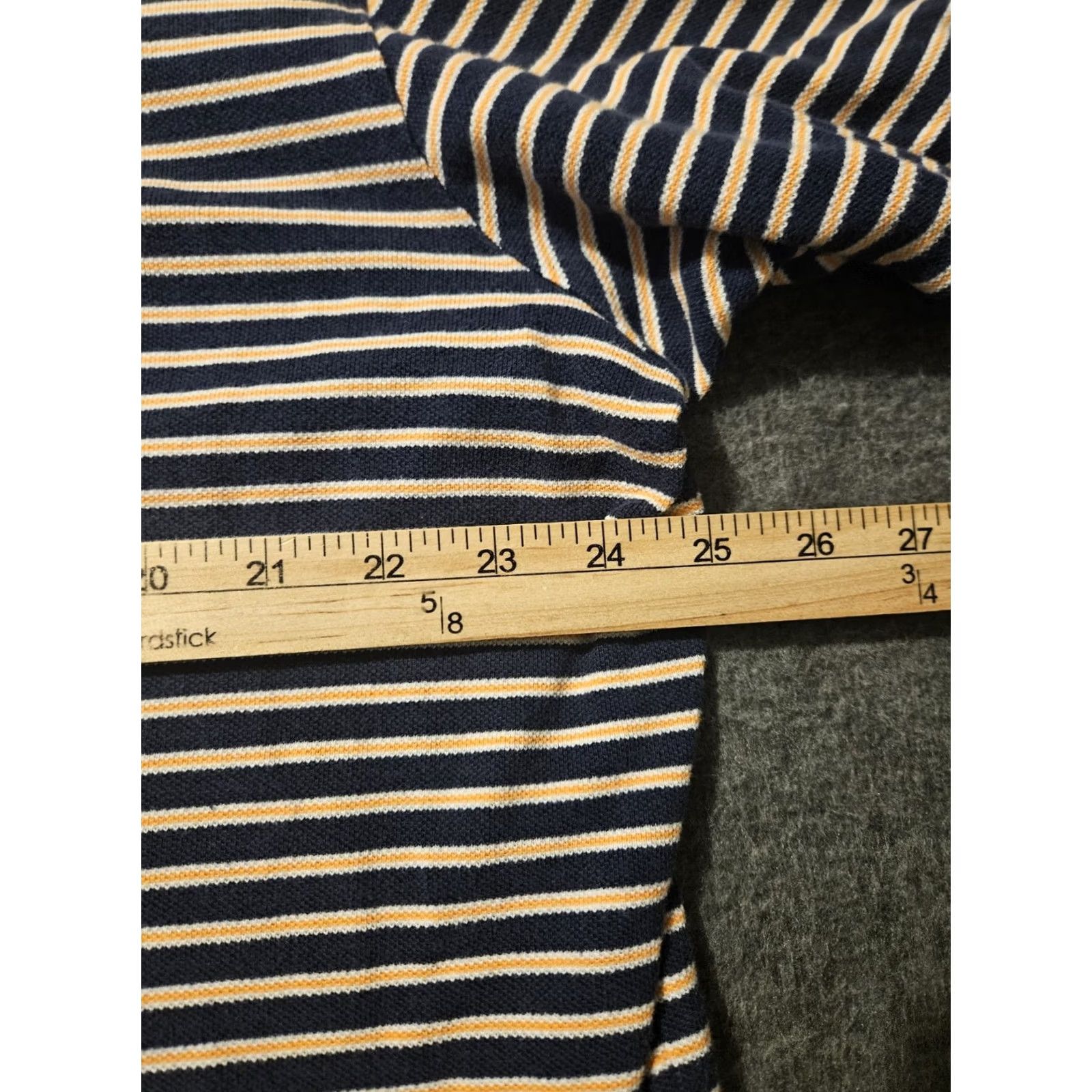 Polo Ralph Lauren VINTAGE Polo Ralph Lauren Polo Shirt Men 2XL Navy Blue Striped Short Sleeve Polo shirt 90s Preppy Mens Size US XXL / EU 58 / 5 - 3 Thumbnail