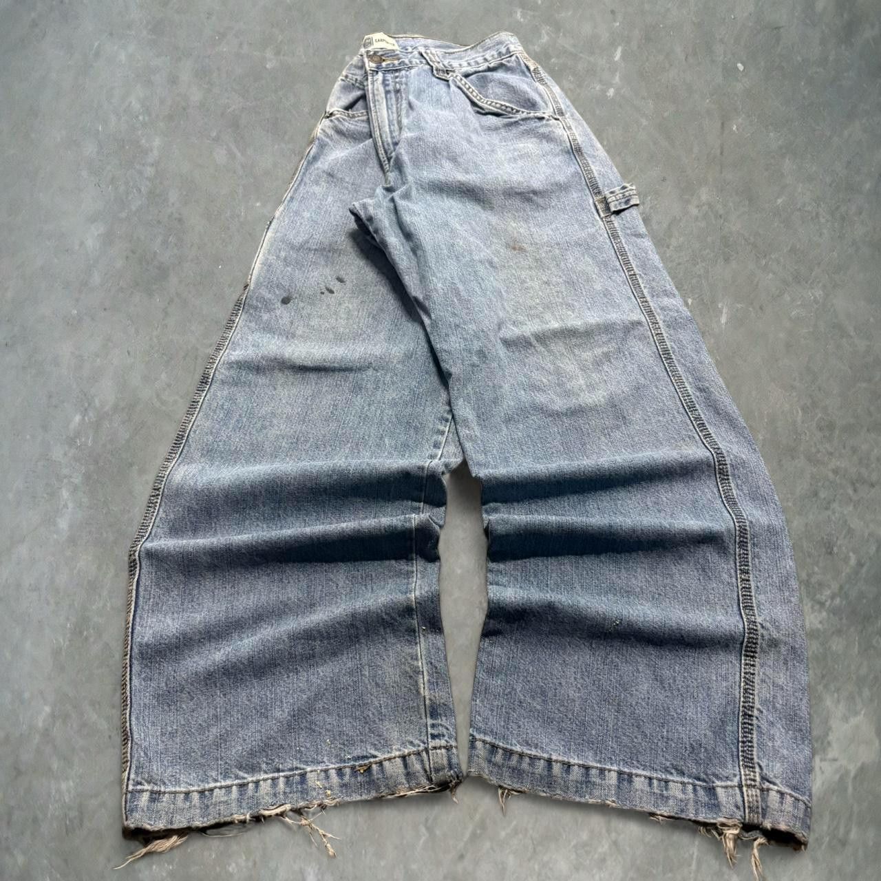 Levi's Crazy Vintage Y2K 2000s Baggy Levis Carpenter Medium Wash Workwear Grunge Denim Jeans! Size US 32 / EU 48 - 1 Thumbnail