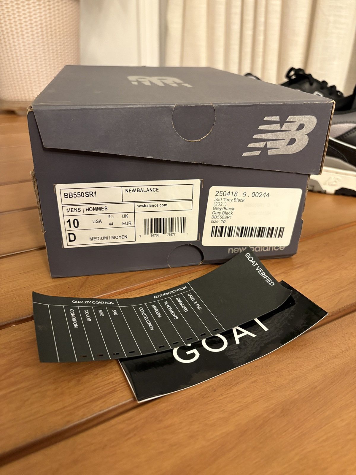 New Balance New Balance 550 Grey Black Size US 10 / EU 43 - 9 Thumbnail