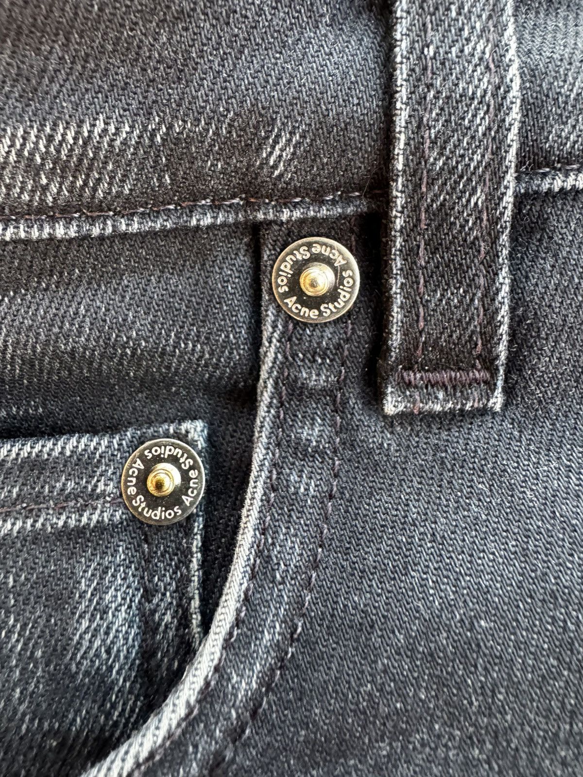Acne Studios Navy Blue Straight Cut Town Twilight Denim Jeans Size US 31 - 4 Thumbnail