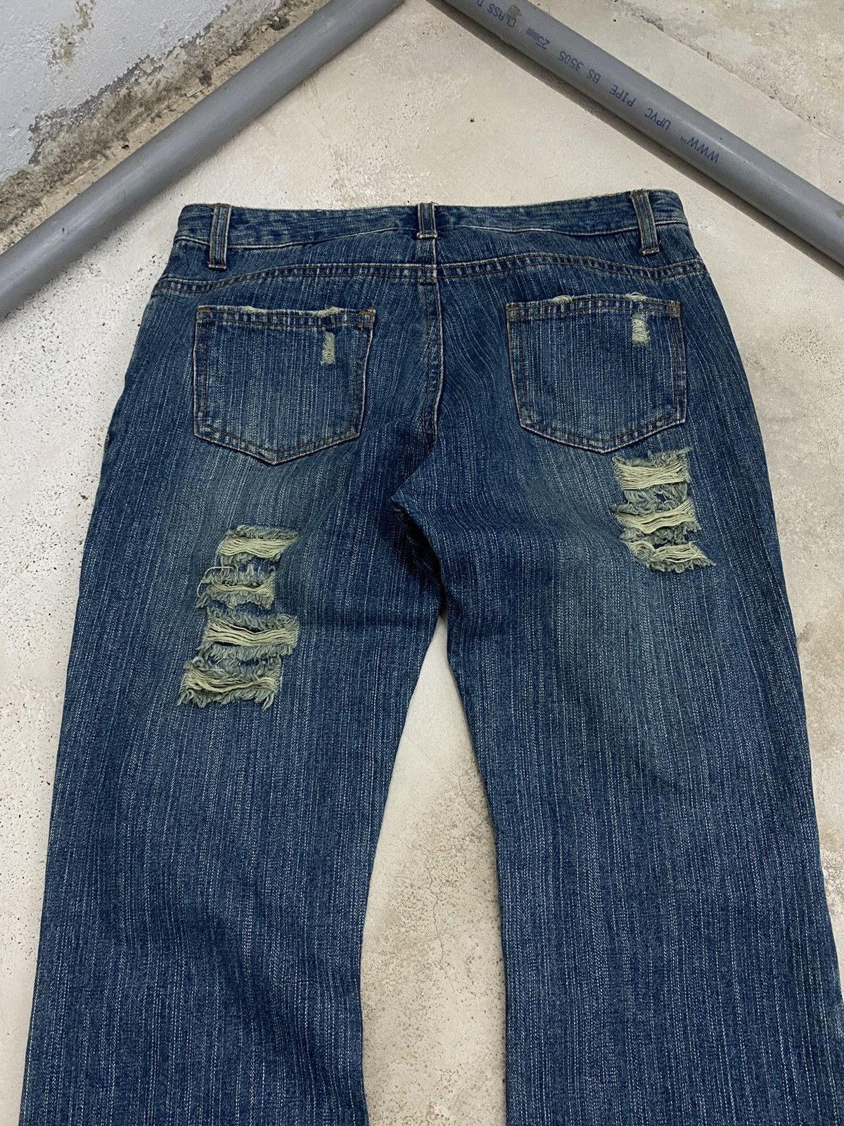 Gf Jean Japan Distressed Denim Blue Way Clawn Marks