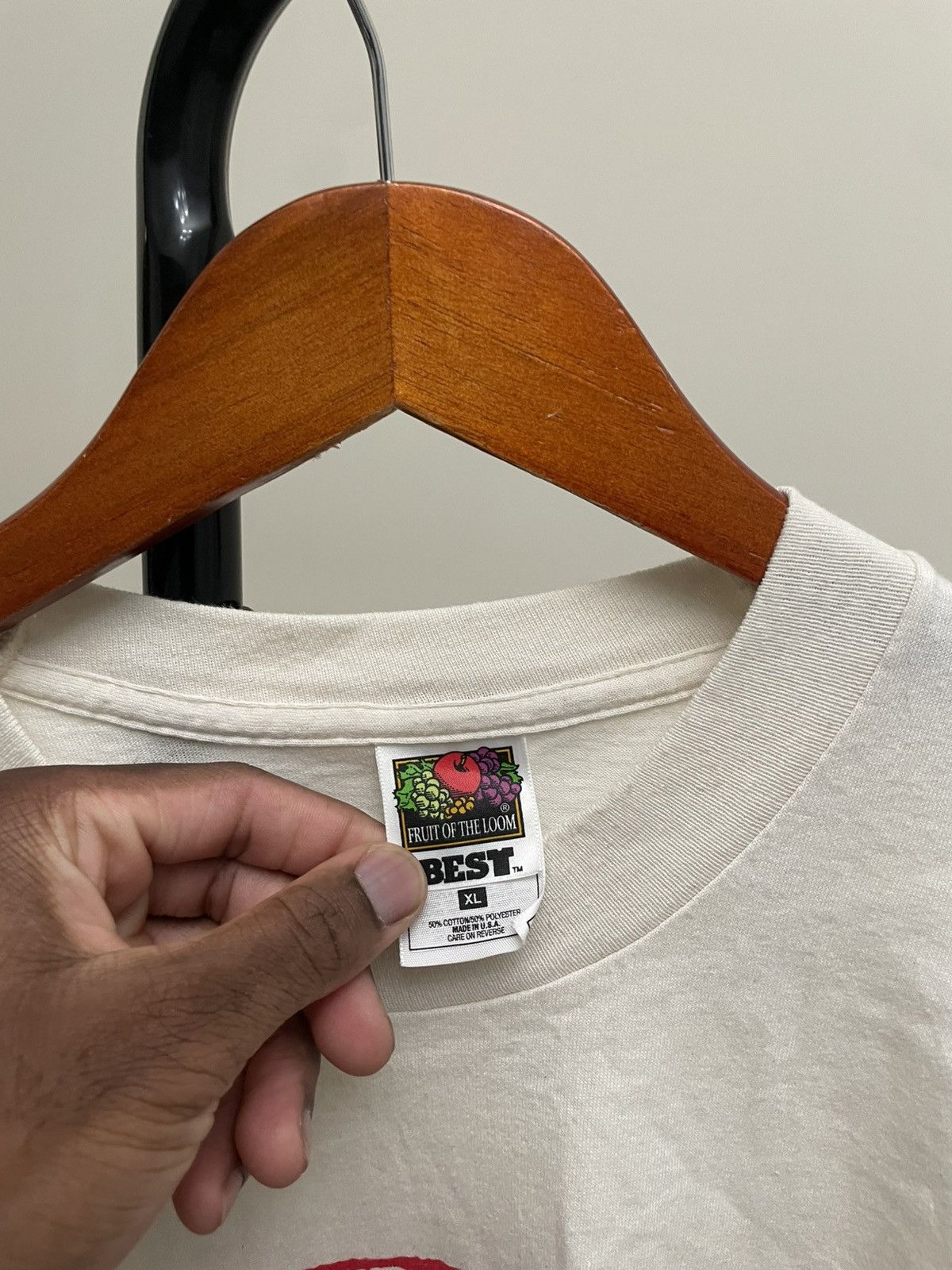 Vintage Vintage 90s Cowboy Graphic Tee Horse Unsoundrags Hanes Size US L / EU 52-54 / 3 - 3 Thumbnail