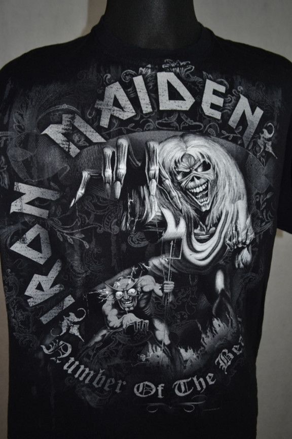 Band Tees × Iron Maiden × Vintage Vintage 2010 Iron Maiden Number Of The Beast Tee XL Size US XXL / EU 58 / 5 - 3 Thumbnail