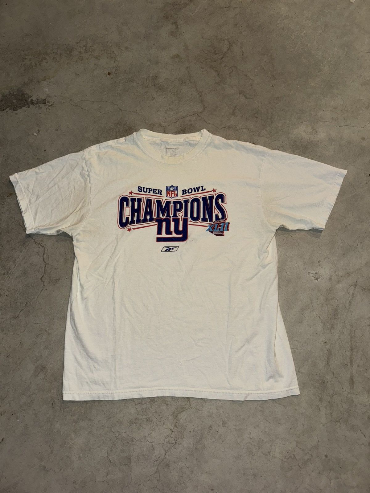 NFL × Reebok Y2K Reebok New York Giants Super Bowl XLII Champions Tee Size US L / EU 52-54 / 3 - 1 Thumbnail