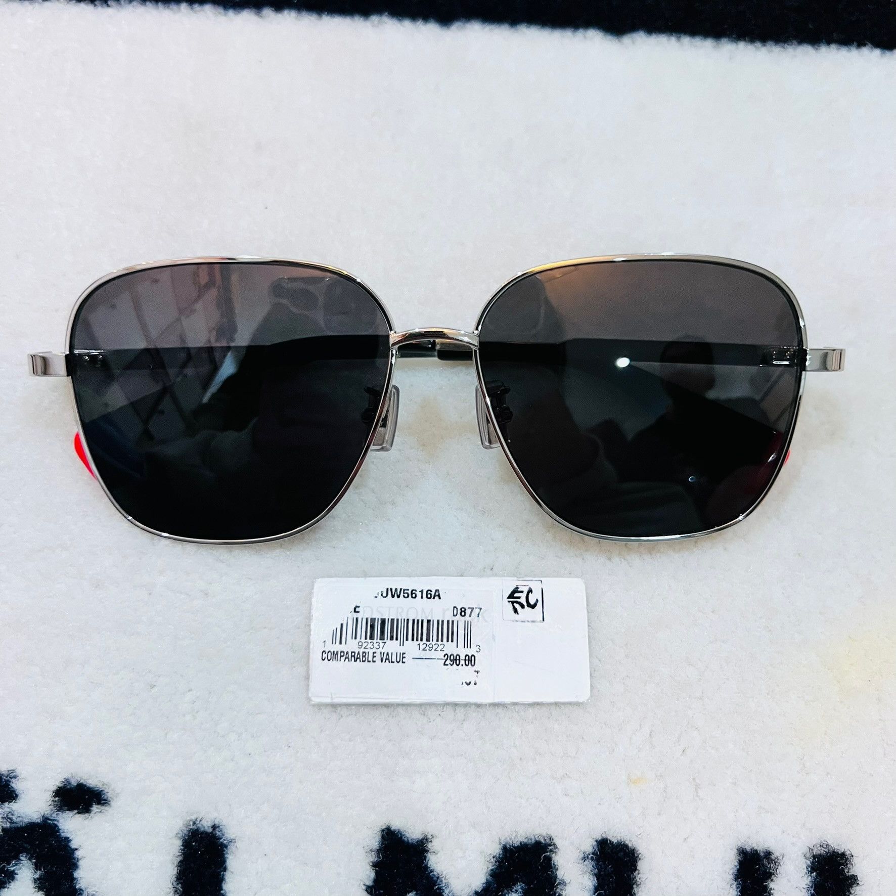 Kenzo Kenzo 16A Metal Frame Rectangular Aviator Red Sunglasse Size ONE SIZE - 9 Thumbnail