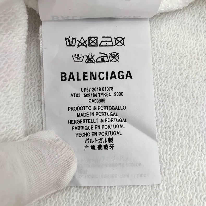 Balenciaga Balenciaga White logo monogram printed cotton hooded draws Size XS / US 0-2 / IT 36-38 - 8 Thumbnail