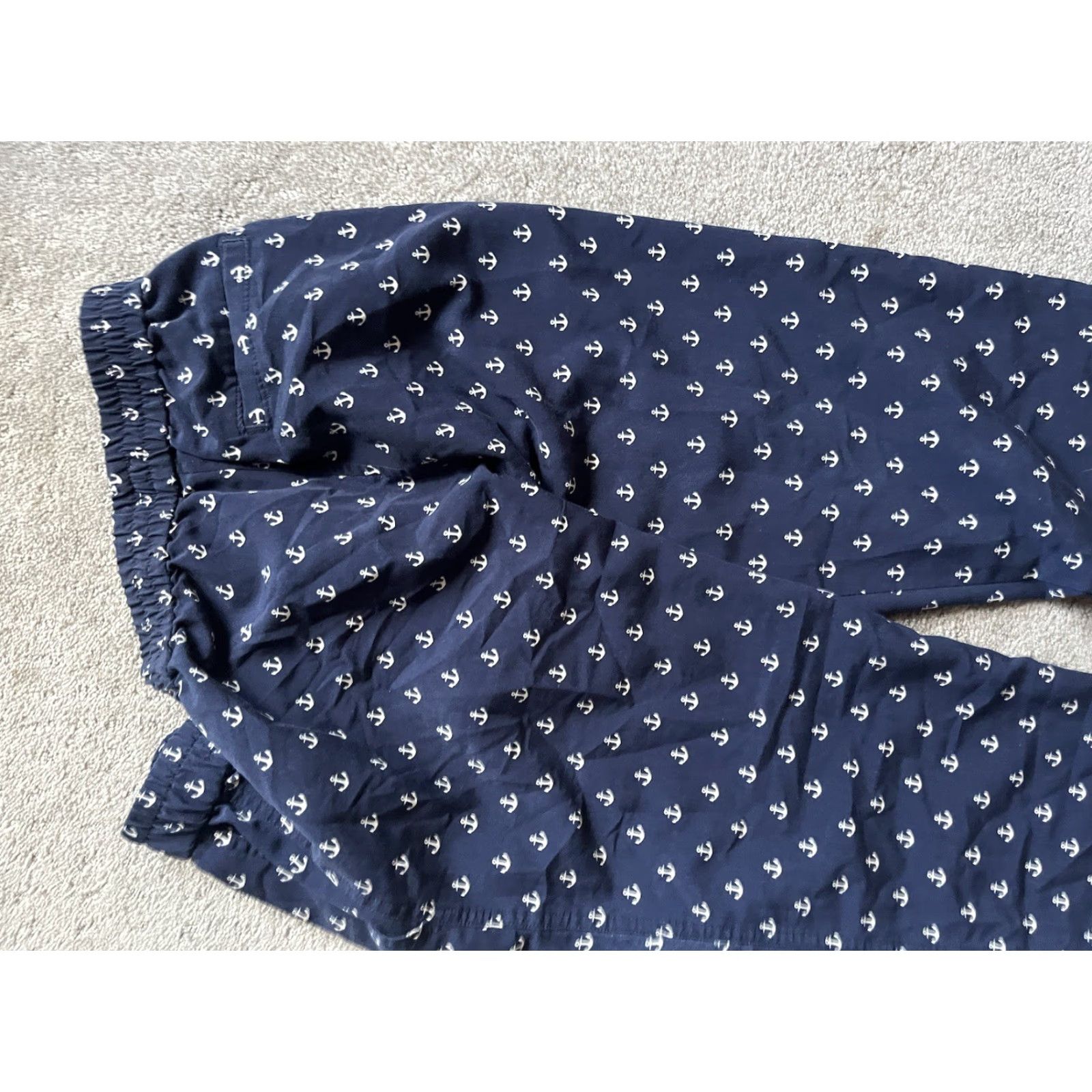 J.Crew J Crew Women's Blue Anchor Pants Casual Elastic Waist XS Size 26" / US 2 / IT 38 - 4 Thumbnail