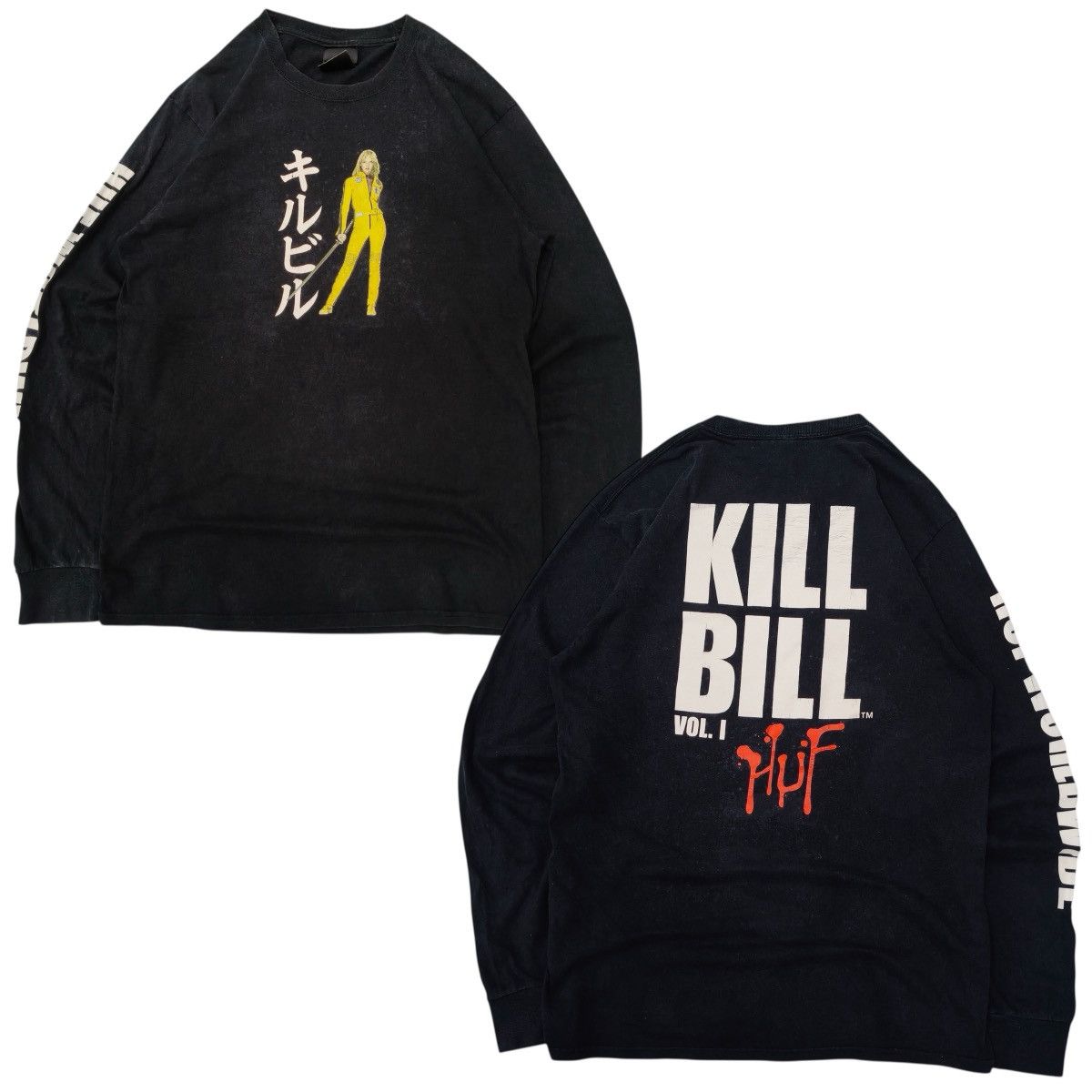 Huf Vintage Y2K Huf Worldwide Kill Bill Vol 1 Long Sleeve Tee Size US M / EU 48-50 / 2 - 7 Thumbnail