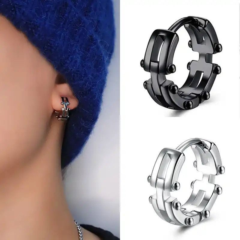 Jewelry × Vintage Fashion Simple Round Irregular Geometric Hoop Earrings Size ONE SIZE - 1 Thumbnail