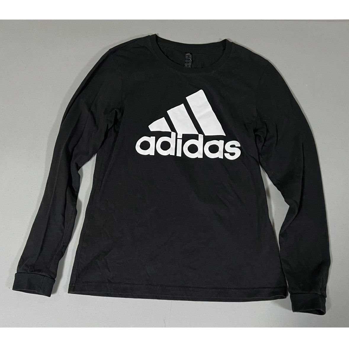 Adidas Black Adidas Logo Long Sleeve T-Shirt Top Blouse Tee XS 🤍🖤 Size US XS / EU 42 / 0 - 1 Thumbnail