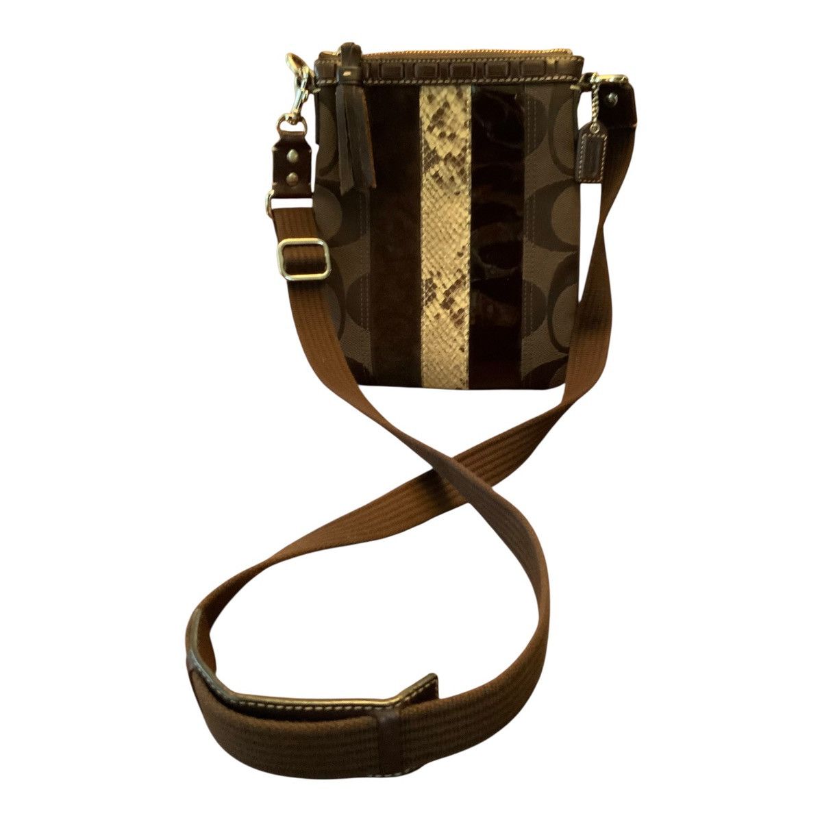 Coach Archival Coach 2006 Hamptons Python Stripe Swingpack Size ONE SIZE - 7 Thumbnail