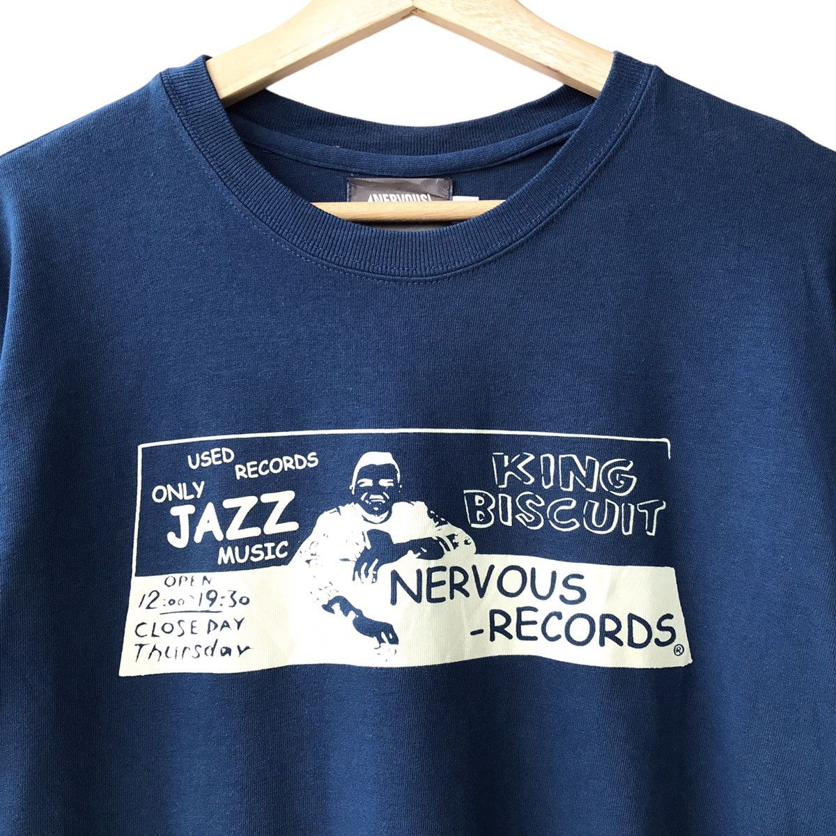 Band Tees Nervous Records NYC King Biscuit Jazz Band Tour Tee Size US M / EU 48-50 / 2 - 3 Thumbnail
