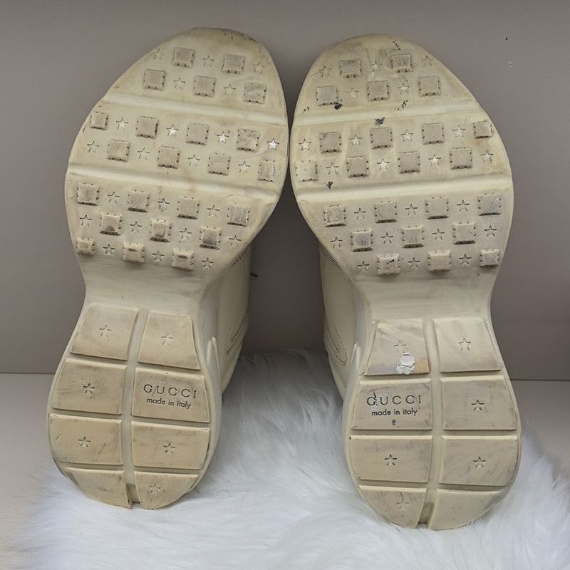 Gucci Gucci Rhyton Logo Dad Sneakers in Ivory White Size US 8 / EU 41 - 4 Thumbnail