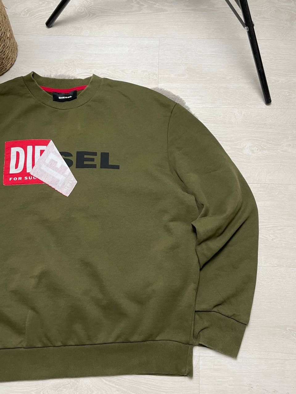 Diesel × Vintage Diesel Vntg Oversized Sweatshirt Big CENTER Logo Y2K Size US L / EU 52-54 / 3 - 2 Thumbnail